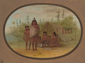 A Flathead Chief with His Family, 18551869 by George Catlin