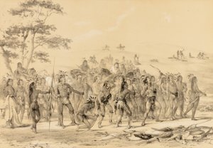 Braves Shooting Arrows--A Competition--no. 24 by George Catlin