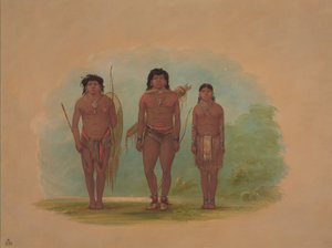 Chaco Chief, His Wife, and a Warrior