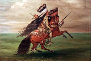 Crow Indian "He Who Jumps Over All" by George Catlin