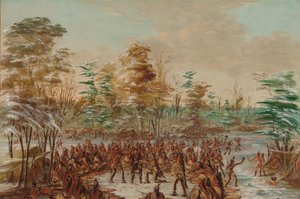 De Tonty Suing for Peace in the Iroquois Village. January 2, 1680, 1847-1848