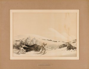 Hunting Buffalo on Snow--no. 15