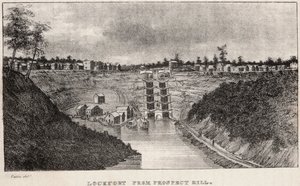 Lockport from Prospect Hill by George Catlin