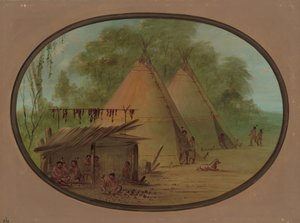 Making Flint Arrowheads - Apachees, 1855-1869