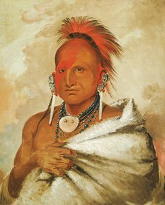 O-rón-gás-see, Bear-catcher, a Celebrated Warrior, 1832
