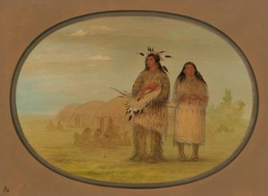 Riccarree Chief and His Wife, 1861-1869 by George Catlin