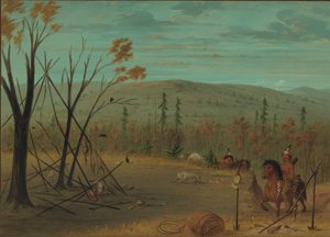 The Cheyenne Brothers Returning from Their Fall Hunt, 1861-1869 by George Catlin