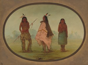 Two Apachee Warriors and a Woman