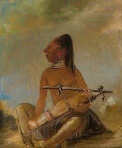 Woman and Child, Showing How the Heads of Children are Flattened by George Catlin