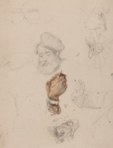 A page of studies by George Cattermole