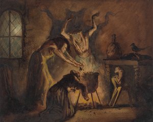 Scene of Three Witches from Shakespeare