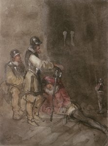 Unidentified Historical Subject, with Soldiers by George Cattermole