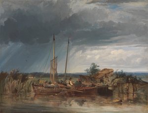 Two Fishing Boats on the Banks of Inland Waters