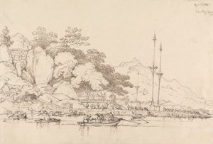 Lap House, Inner Harbor, Macao by George Chinnery