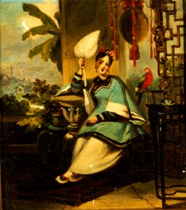 Portrait of a Girl with a Parrot by George Chinnery