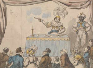 Conjurer with Pistol and Cards by George Cruikshank
