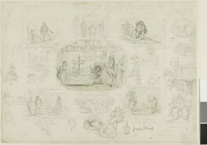 Fashions and Frights of 1829 (recto); Angels Ever Bright and Fair (verso) by George Cruikshank