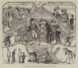 HMS Pinafore, played by Children at the Opera Comique by George Cruikshank