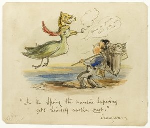 In the Spring the Wanton Lapwing Gets Himself Another Crest by George Cruikshank