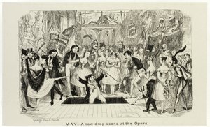 May - A New Drop Scene at the Opera from George Cruikshank