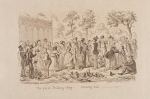 Mayhews Great Exhibition of 1851: The First Shilling Day - Coming Out, 1851 by George Cruikshank