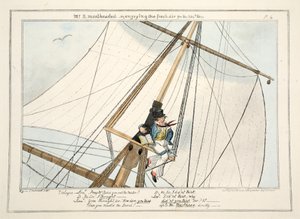 Mr. B. Mastheaded - or, Enjoying the Fresh Air for the 304th Time, from The Progress of a Midshipman by George Cruikshank