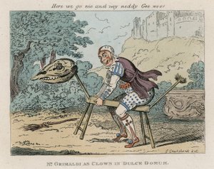 Mr Joseph Grimaldi as Clown in Dulce Domum by George Cruikshank