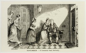November - A General Post Delivery in Opposition from George Cruikshank