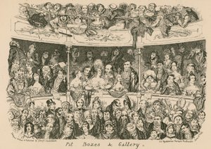 Pit, Boxes and Gallery by George Cruikshank