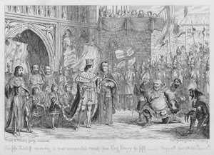 Sir John Falstaff receiving a most unexpected rebuke from King Henry the Fifth by George Cruikshank