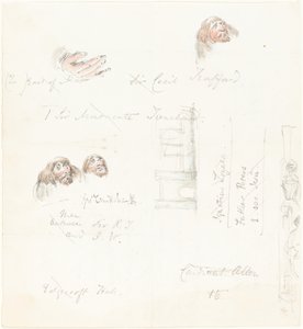 Sketches of Grotesque Faces by George Cruikshank