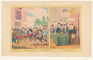 Caricature of English Domestic Politics, 1820 by George Cruikshank