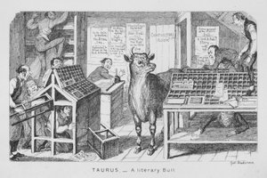 Taurus, A Literary Bull by George Cruikshank