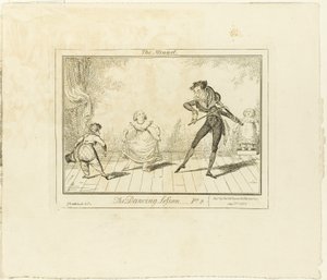 The Dancing Lesson, Part 2: The Minuet by George Cruikshank