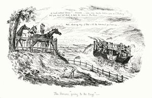 The Horses Going to the Dogs by George Cruikshank