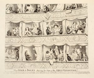 The Opera Boxes during the time of the Great Exhibition by George Cruikshank