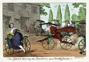 The Spirit moving the Quakers upon Worldly Vanities!!, pub. 1819 by George Cruikshank