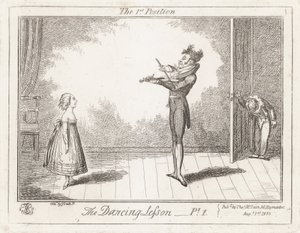 The Dancing Lesson: The First Position by George Cruikshank