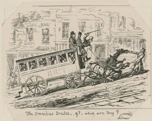 The Omnibus Brutes by George Cruikshank