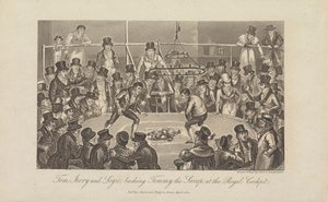Tom, Jerry and Logic Backing Tommy the Sweep by George Cruikshank