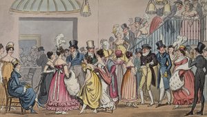 Tom and Jerry in the Saloon at Covent Garden, from Life in London by Pierce Egan, 1821