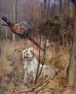 Pheasant shooting old style by George Denholm Armour