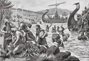 Colonization of Cyprus by the Phoenicians by George Derville (after) Rowlandson