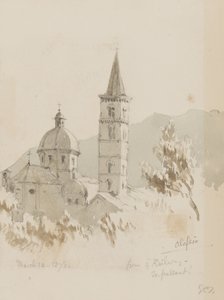 Alassio, from the Railway, En Passant!, 12th March 1878 by George Douglas Tinling