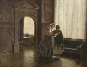 Mrs Mary Carpenter and her First Reformatory Girl, Annie Woolham, at Red Lodge, October 10th by George Edmund Butler