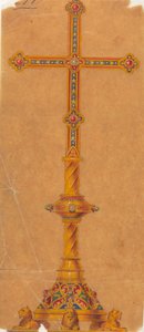 Designs executed for Jones and Willis, metal and wood-workers and church furniture manufacturers of Birmingham and London