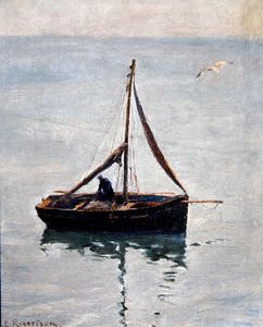 Mending the Nets, c.1910 by George Edward Robertson