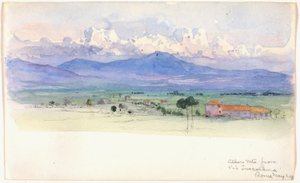 Alban Mountains from Via Tuscolana, Rome by George Elbert Burr