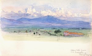 Alban Mountains from Via Tuscolana, Rome by George Elbert Burr