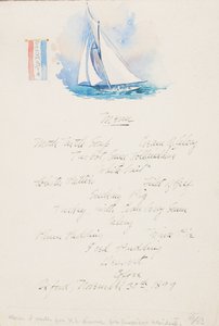 Menu for U.S. Dinner, Oxford